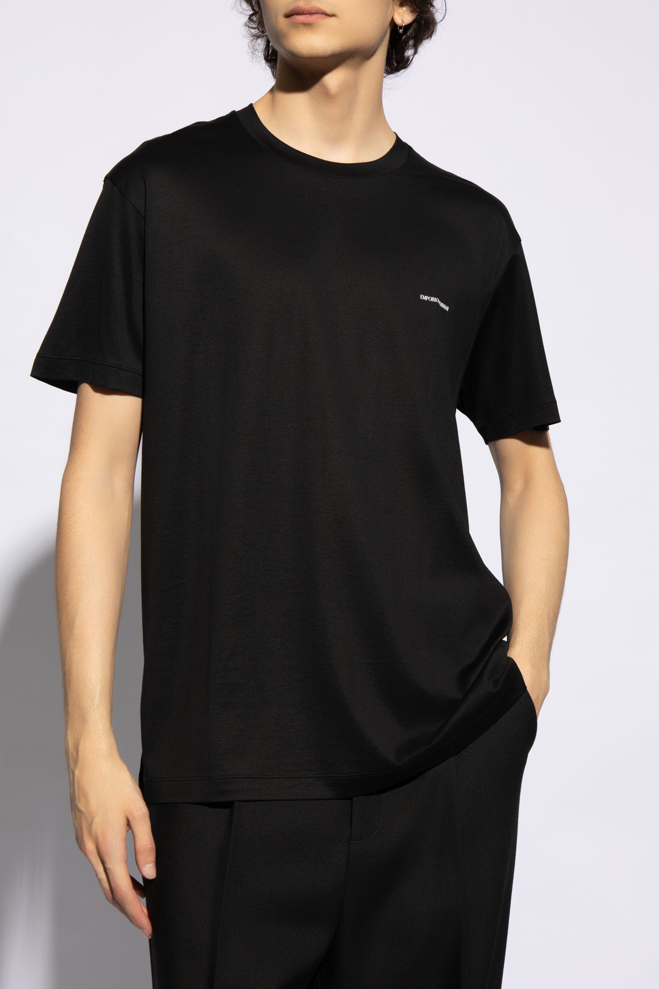 Black Logo-printed T-shirt Emporio Armani - Vitkac AS